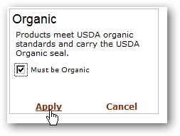 organic grocery shopping plan
